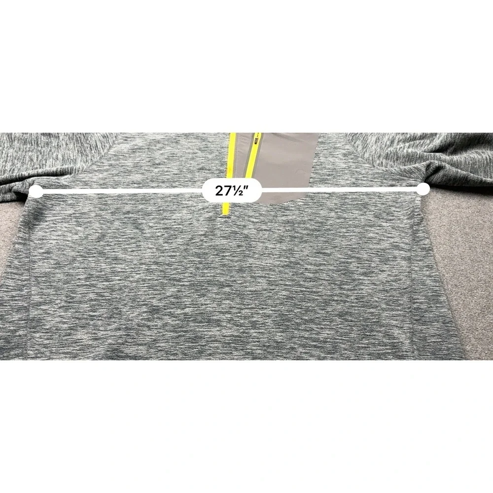 Eddie Bauer First Ascent Mens T2XL 1/4 Zip Fleece Pullover Gray Space Dye‎